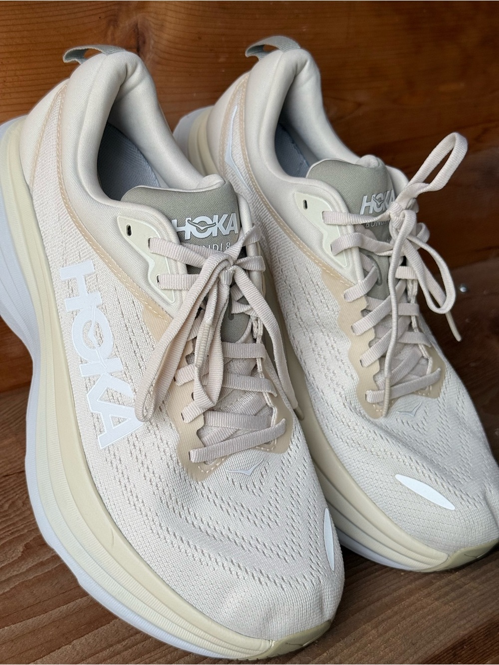 Hoka NWOB Women's Neutral Running Shoes - Cream/Beige size 9